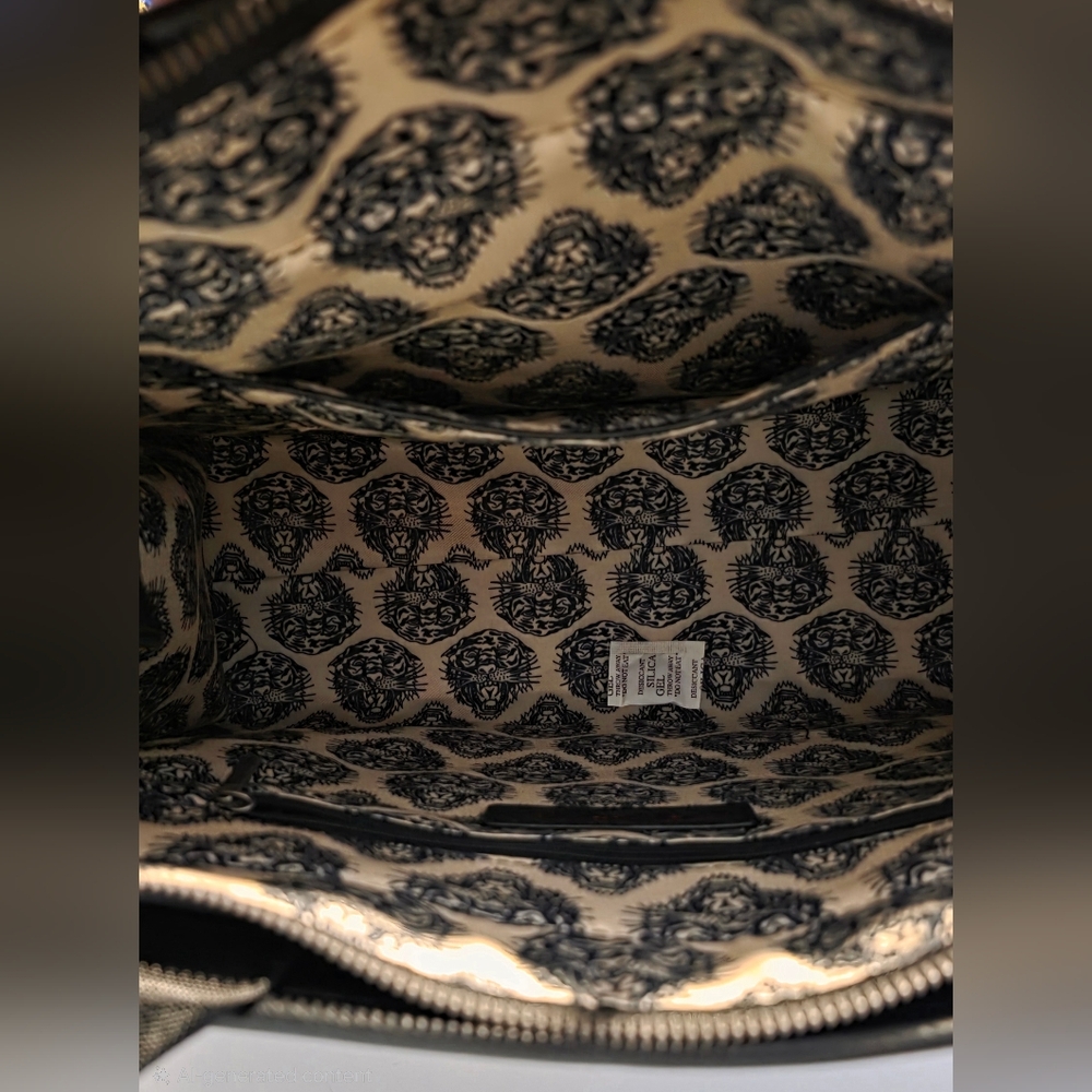 Ed Hardy Straw/Woven Tote Bag Rhinestones  Crossbody Strap Love Kills Slowly - Picture 12 of 15